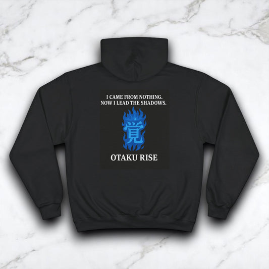 Otaku Rise Champion Hoodie, Anime Sweatshirt, Geek Gift, Cozy Apparel, Streetwear for Anime Fans, Unique Gift Idea