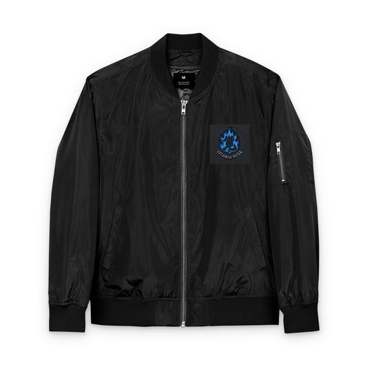 Sustainable Bomber Jacket, Eco-Friendly Fashion, Streetwear Style, Gift for Him/Her/They, Green Embroidered Outerwear, Casual Layering